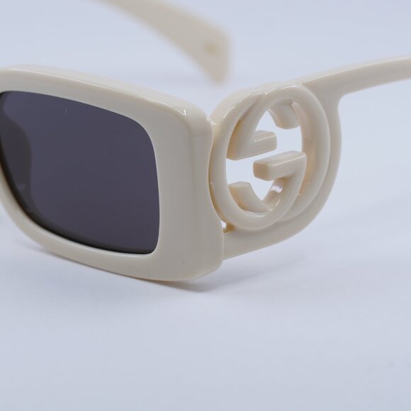 ?️ New Gucci GG1325S 013 Sunglasses - Ivory Frame, Grey Lenses main image 6